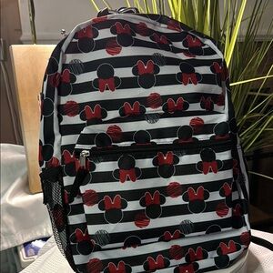 NWT Disney Minnie Mouse Backpack - Black and Red Very Spacious,adjustable straps